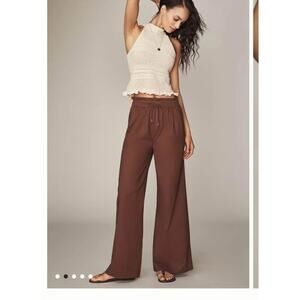 Anthropologie Wide Leg Cotton Pants